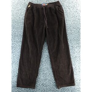 Empyre Mens Brown Corduroy Skate Pants Elastic Waist Relaxed Fit Size L